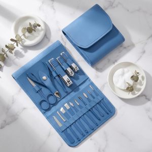 Stainless Steel Nail Cutter Tool Set 16pcs/set(Blue)